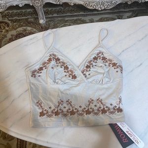 Women's Floral Embroidery Cami Top